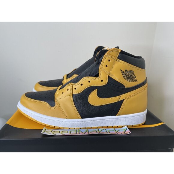 Jordan 1 Retro High OG Pollen Black Yellow Mens Sizes 555088 701 - Picture 1 of 5
